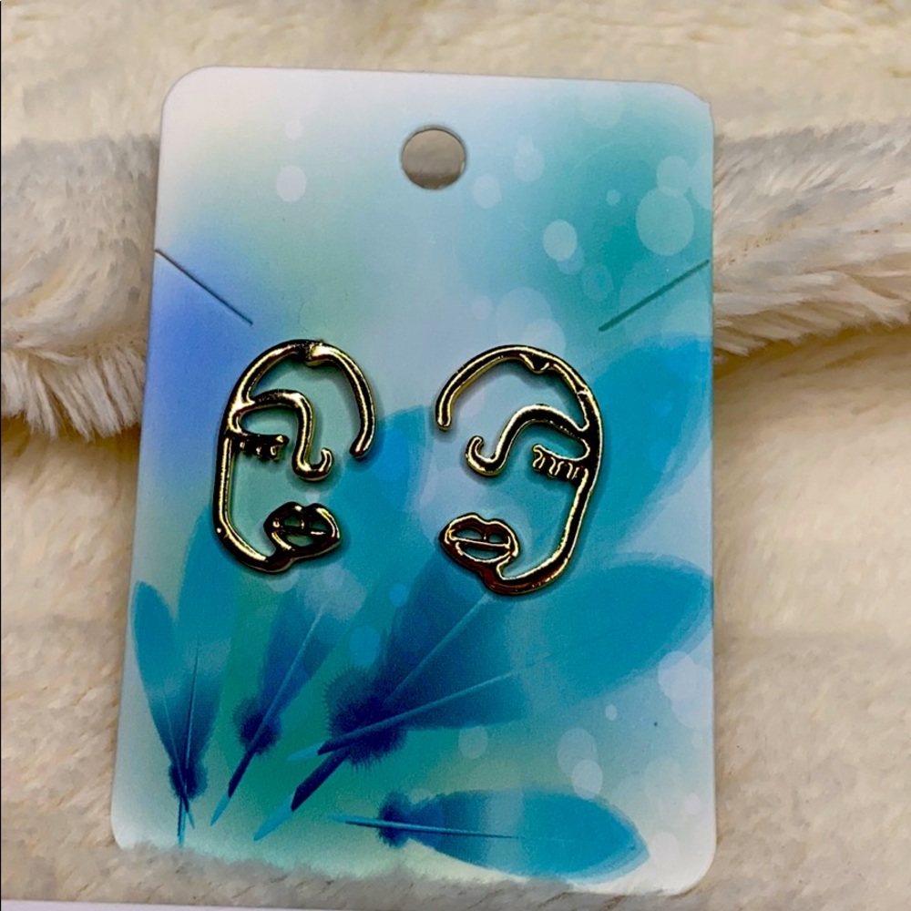 face n pac man earrings